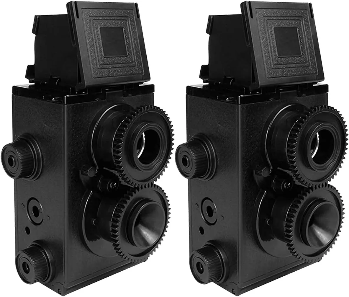 DEVMO 2 PCS DIY Lightnes Compatible with Classic Retro Holga Lomo Recesky TLR Camera 35mm Film Twin Lens Reflex Kit