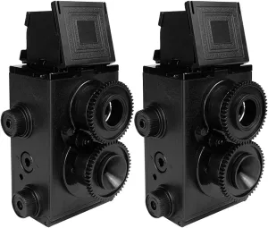DEVMO 2 PCS DIY Lightnes Compatible with Classic Retro Holga Lomo Recesky TLR Camera 35mm Film Twin Lens Reflex Kit