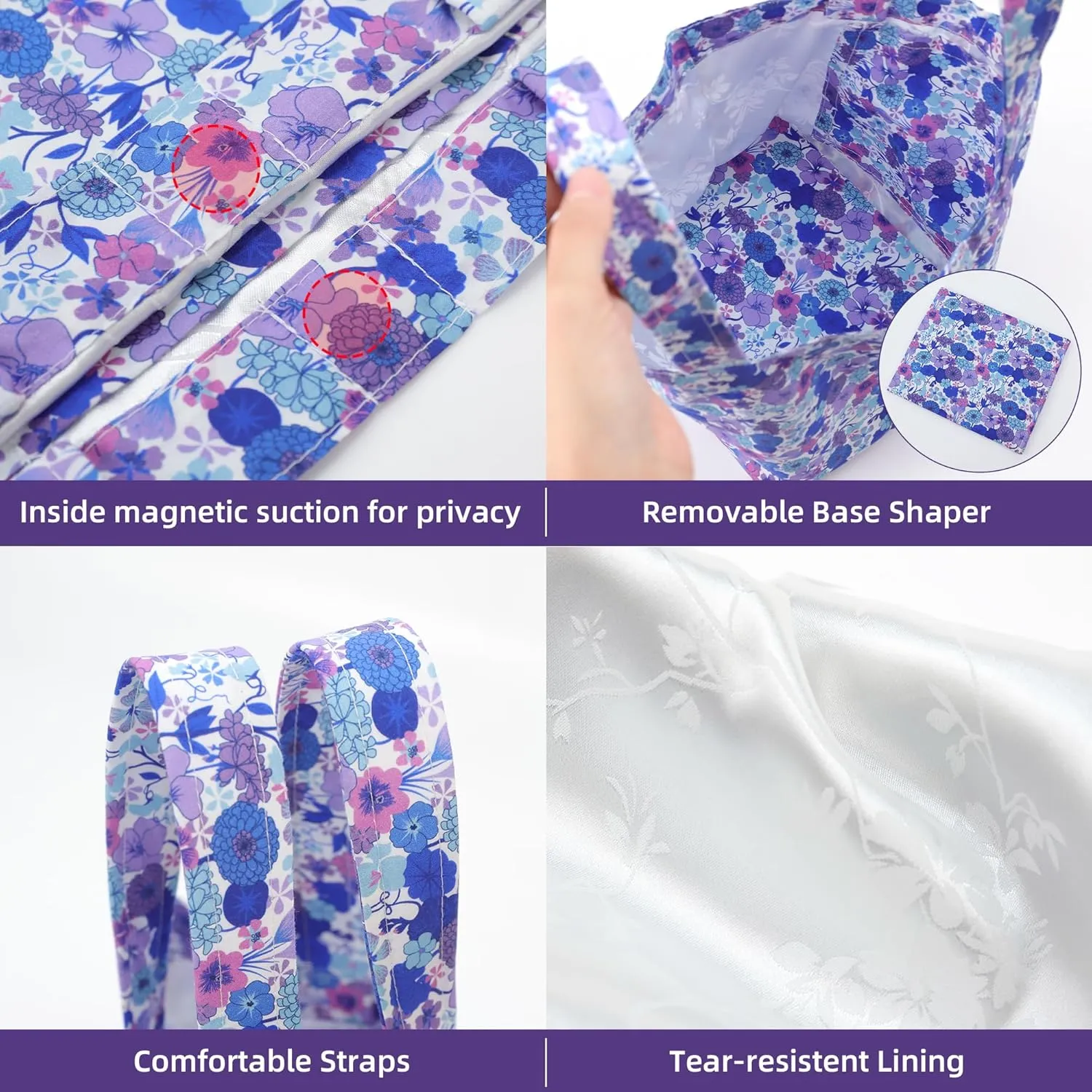 DGAZ Women Clutch Top Handle Bag Wristlet Small Tote Purse Paired with the same patterned Scrunchies for Women