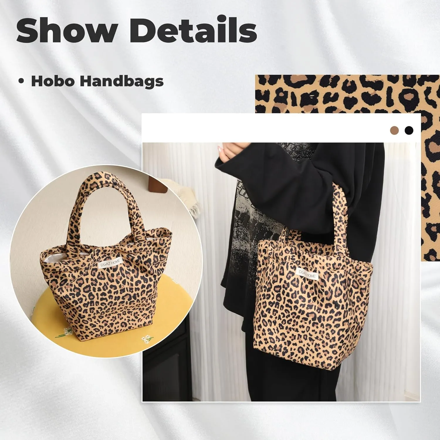 DGAZ Women Clutch Top Handle Bag Wristlet Small Tote Purse Paired with the same patterned Scrunchies for Women