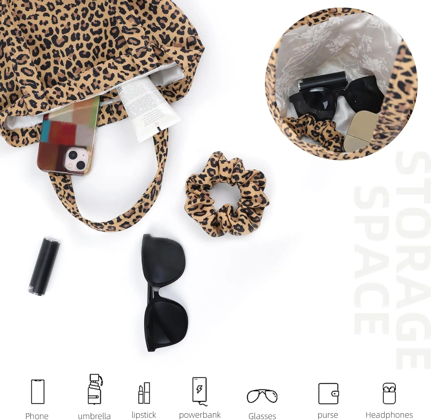 DGAZ Women Clutch Top Handle Bag Wristlet Small Tote Purse Paired with the same patterned Scrunchies for Women