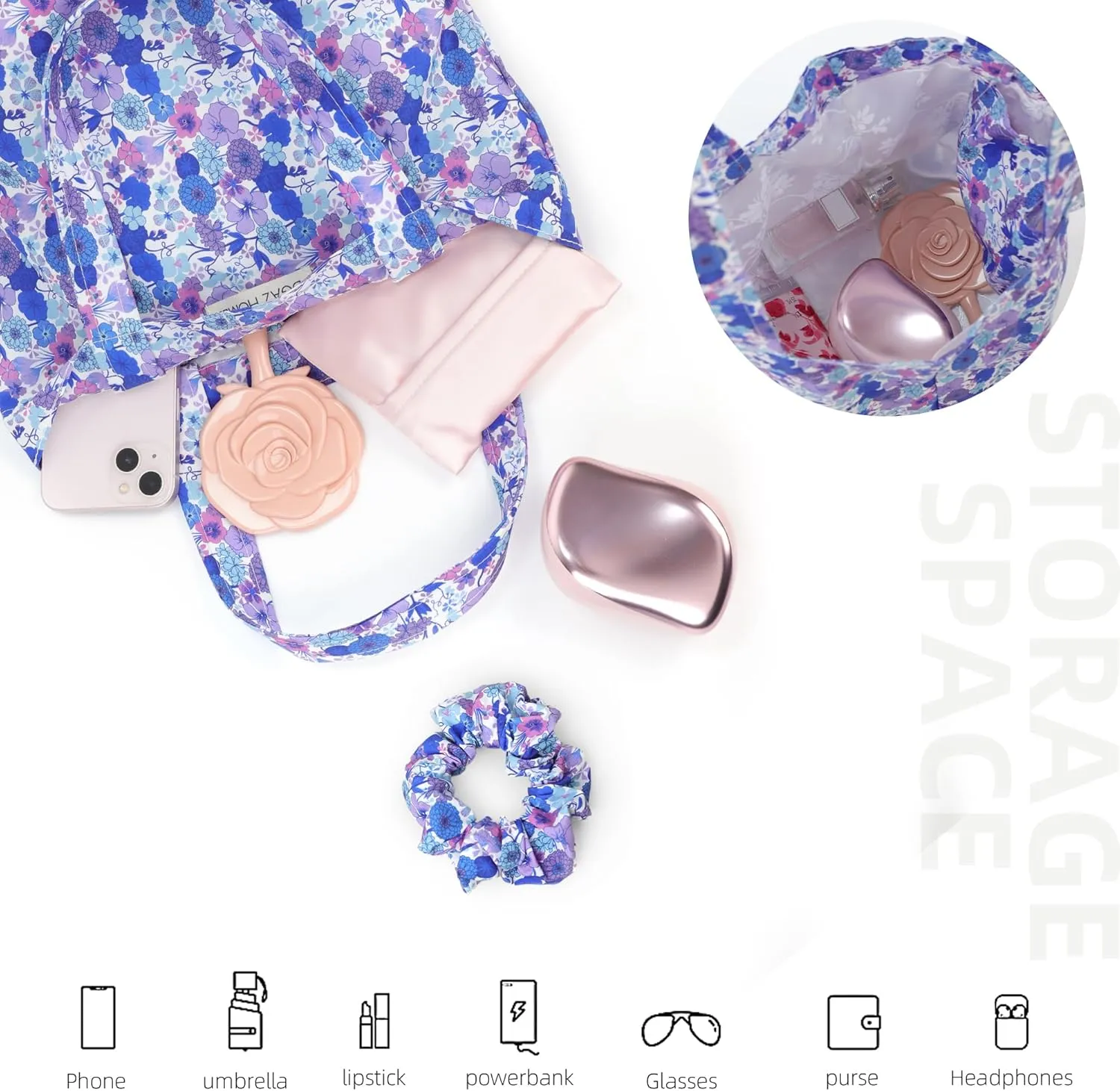 DGAZ Women Clutch Top Handle Bag Wristlet Small Tote Purse Paired with the same patterned Scrunchies for Women