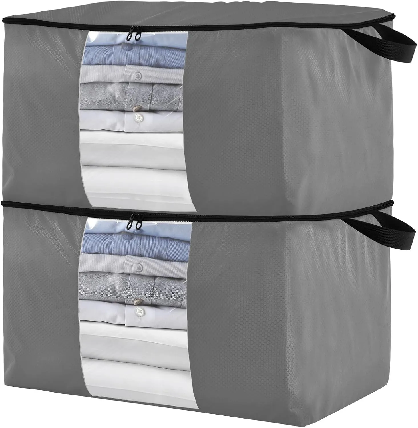 Dim Gray Clear Plastic Zippered Storage Bags, Soft Storage Containers, Clear Storage Bags with Handles
