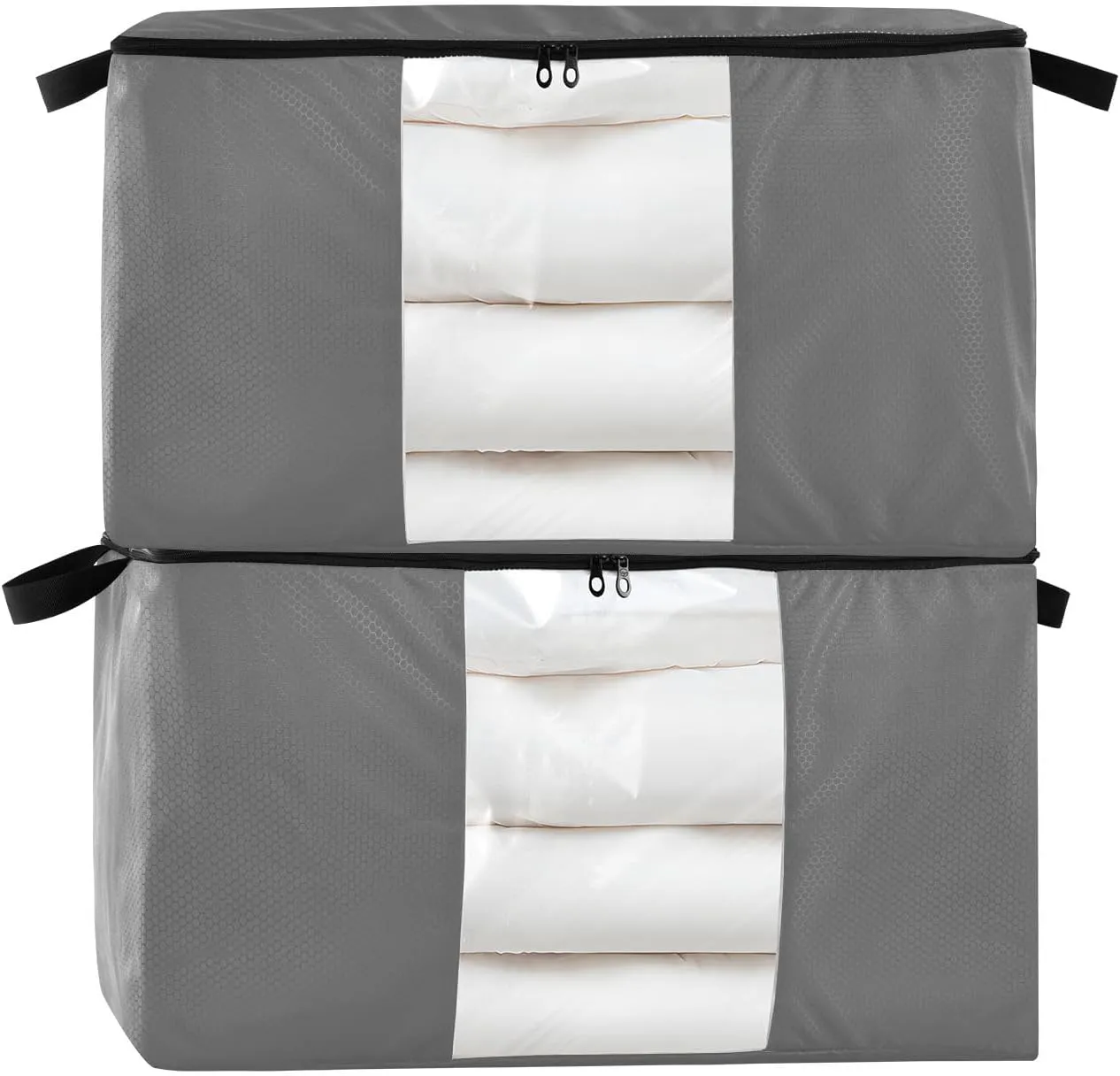 Dim Gray Clear Plastic Zippered Storage Bags, Soft Storage Containers, Clear Storage Bags with Handles