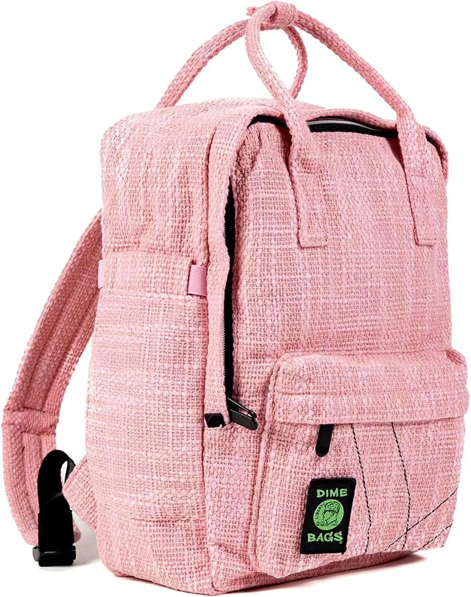 DIME BAGS Extra | Hemp Daypack Backpack | Iconic Silhouette and Tons of Space (Pink)