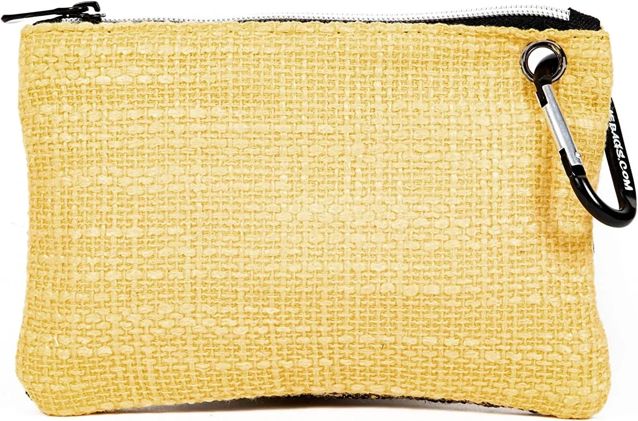 Dime Bags Zipline | Hemp Wallet with Zipper Closure (8 inch, Yellow)