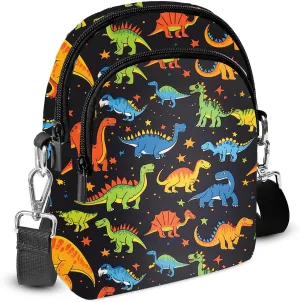 Dinosaur Crossbody Purse for Women Casual Cell Phone Bag Waterproof Shoulder Bags Travel