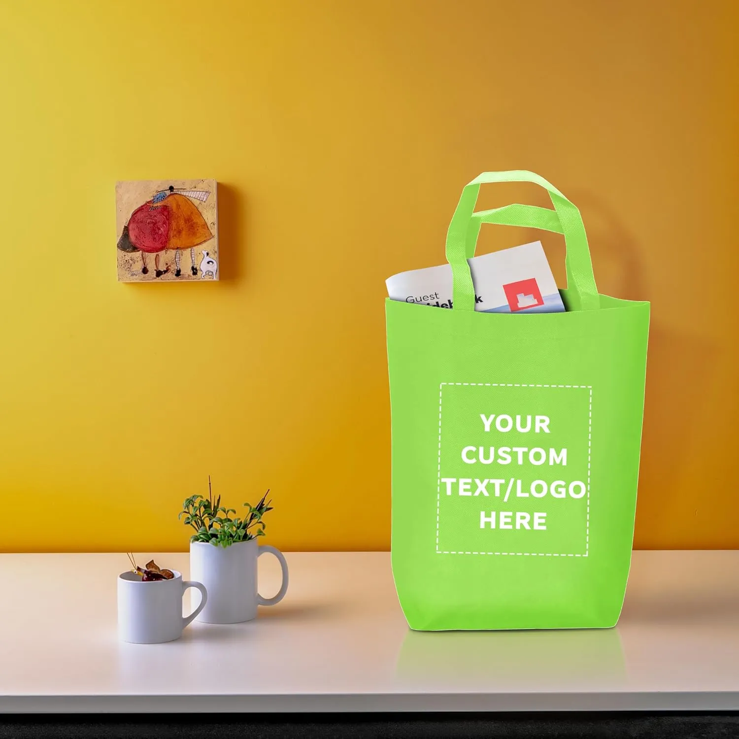 DISCOUNT PROMOS Large Reusable Heavy Duty Tote Bag - Beach Shopping Bag