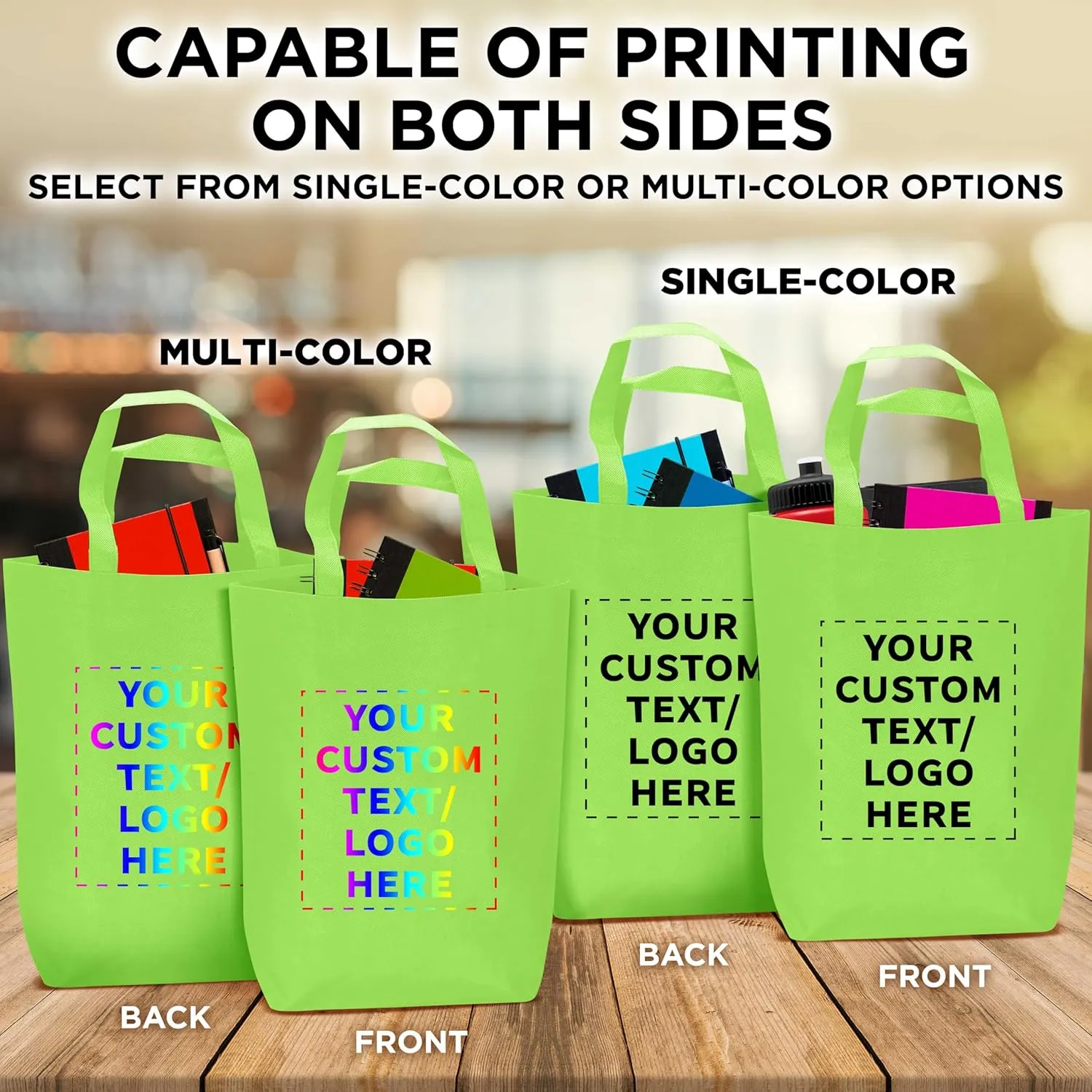 DISCOUNT PROMOS Large Reusable Heavy Duty Tote Bag - Beach Shopping Bag