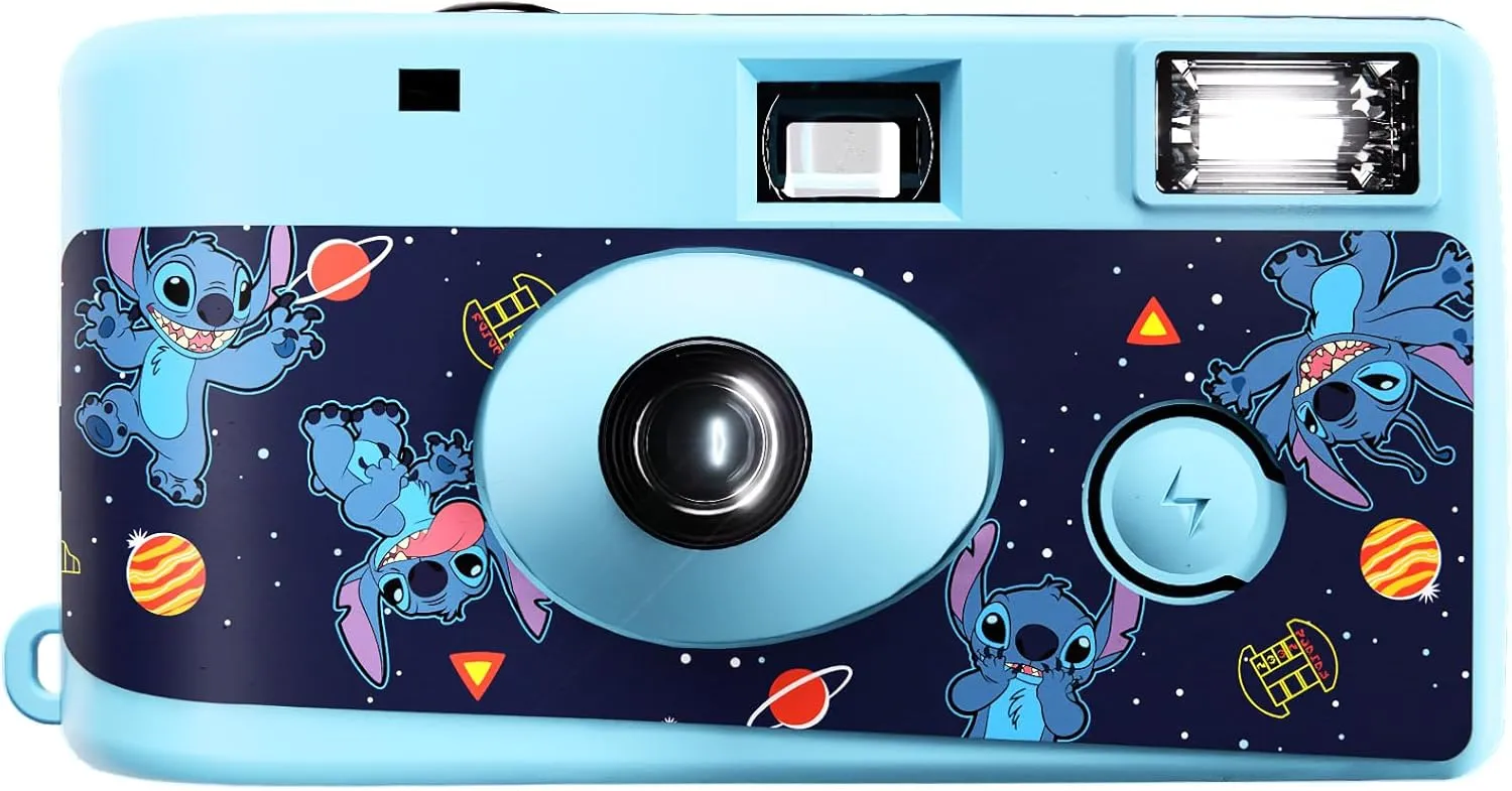 Disney Lilo and Stitch Disposable Camera with Flash – 20 Exposure Film – Lilo and Stitch Gifts for Women, Men, and All Fans of Lilo and Stitch Stuff (Stitch Galactic)