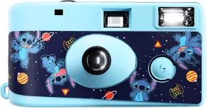 Disney Lilo and Stitch Disposable Camera with Flash – 20 Exposure Film – Lilo and Stitch Gifts for Women, Men, and All Fans of Lilo and Stitch Stuff (Stitch Galactic)