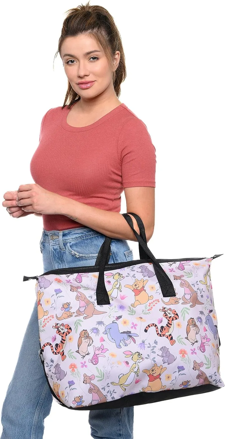 Disney Tote Duffel Bag Mickey Mouse Friends All Over Print Weekender Travel