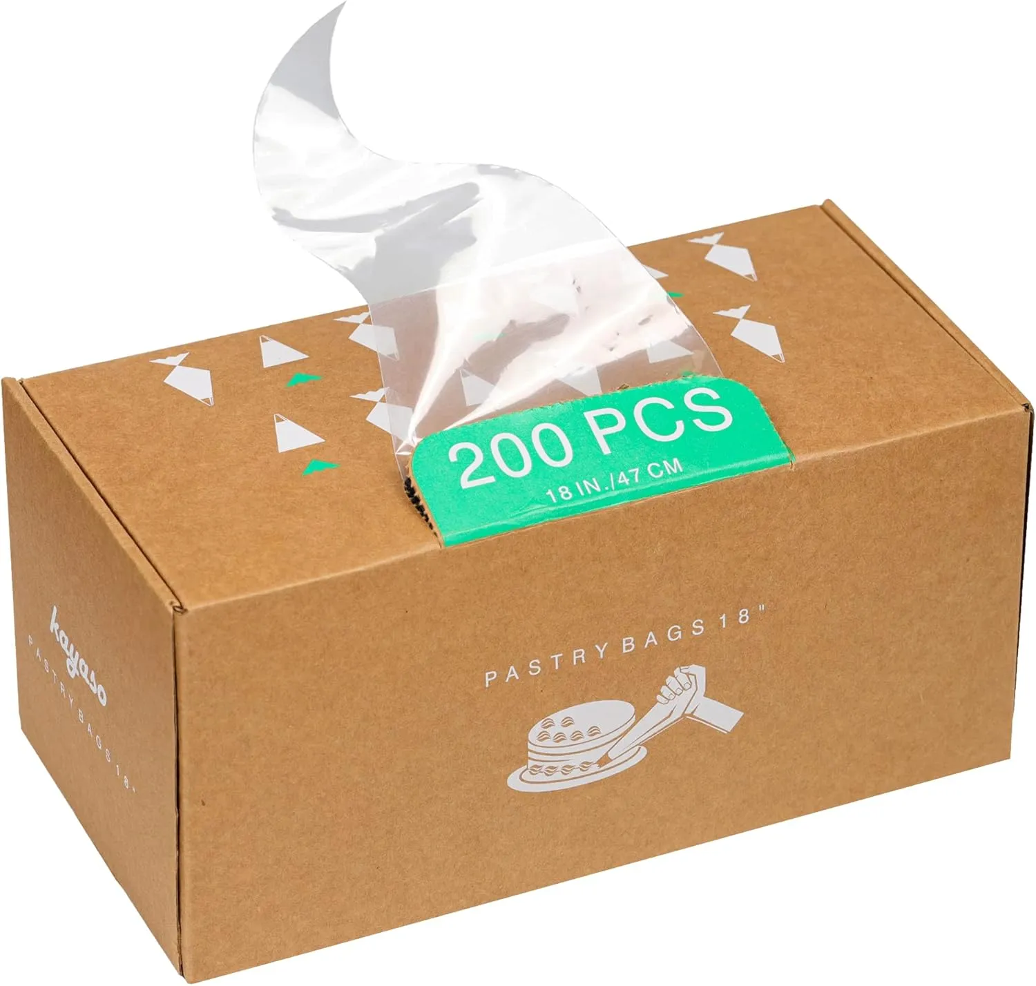 Disposable Piping Bags, Cake Decorating Bags, Pack of 200 Pieces (18 Inch)