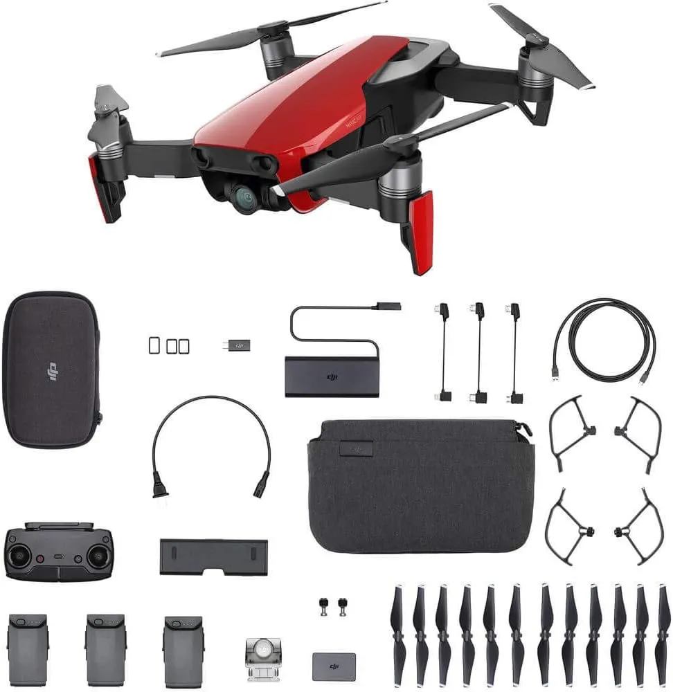DJI Mavic Air, Fly More Combo, Flame Red