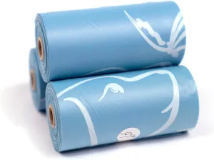 DOG & BUTTERFLY™ THE MOST BEAUTIFUL BAGS ON THE PLANET. 100% CERTIFIED COMPOSTABLE, 270Q. Easy-Open, No Plastic, Leak-Proof, Tear-Proof