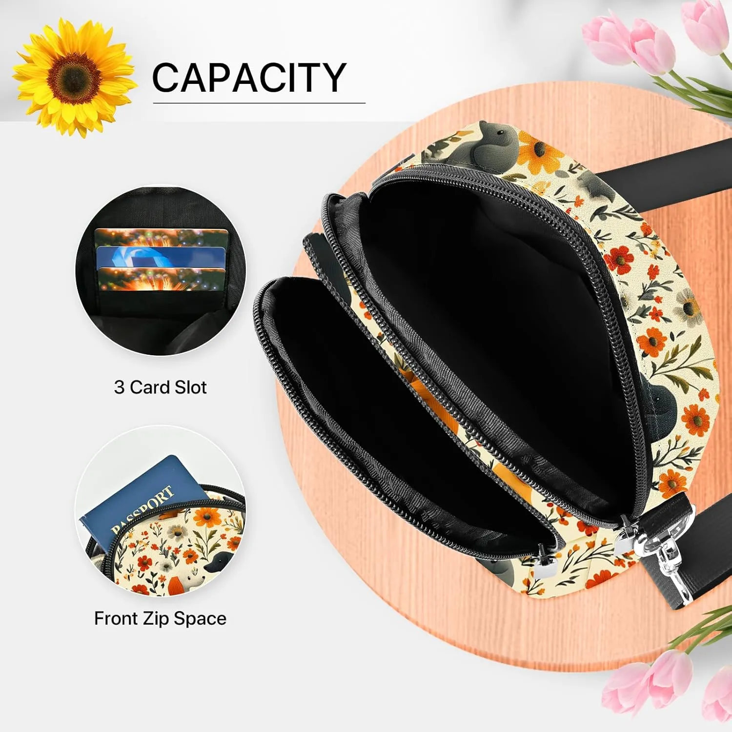Dog Crossbody Purse for Women Casual Cell Phone Bag Waterproof Shoulder Bags Travel