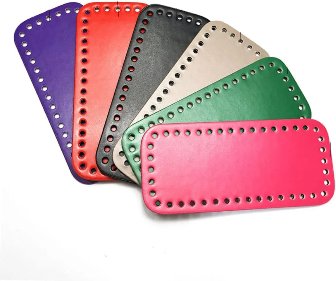 DOITOOL PU Leather Bag Bottom Base for DIY Sewing Glossy Lamination Durable and Wear Resistant for Handmade Knitting Pouches Attractive Rosy Color for Purse and Bag Supplies