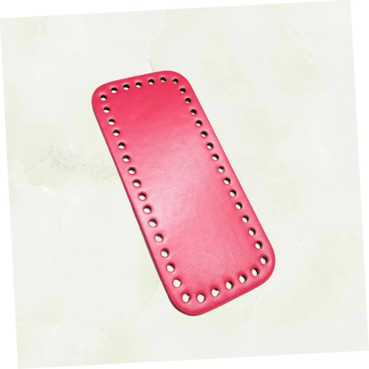 DOITOOL PU Leather Bag Bottom Base for DIY Sewing Glossy Lamination Durable and Wear Resistant for Handmade Knitting Pouches Attractive Rosy Color for Purse and Bag Supplies