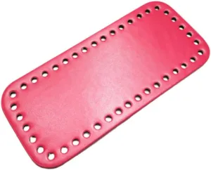 DOITOOL PU Leather Bag Bottom Base for DIY Sewing Glossy Lamination Durable and Wear Resistant for Handmade Knitting Pouches Attractive Rosy Color for Purse and Bag Supplies