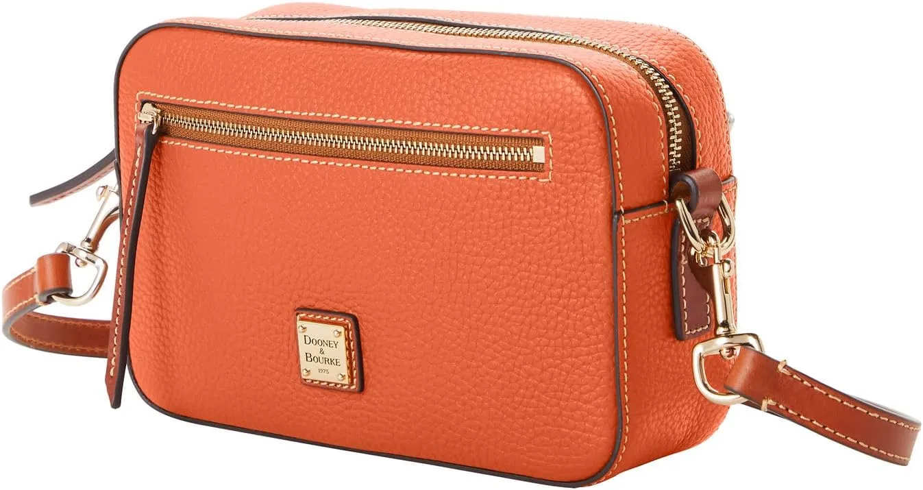 Dooney & Bourke Women's Camera Zip Crossbody in Pebble Grain Leather, Small Handbag with Adjustable Shoulder Strap