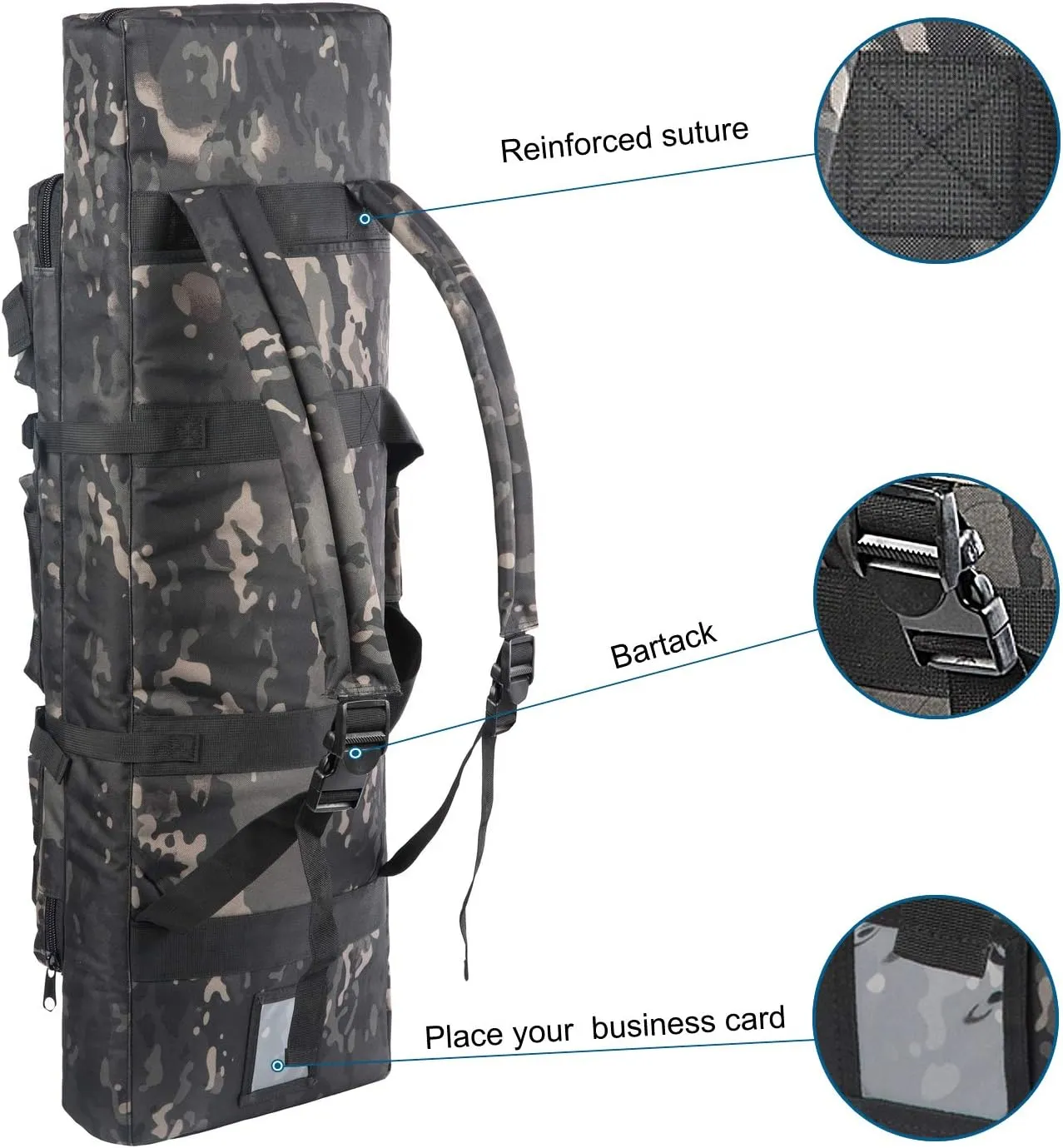 Double Rifle Bag Firearm Transportation Long rifle Case Outdoor GUN Cases Water Dust Resistant Gun Bag for Tactical, Hunting, training, CS,Available Length in 32",38",42",48"