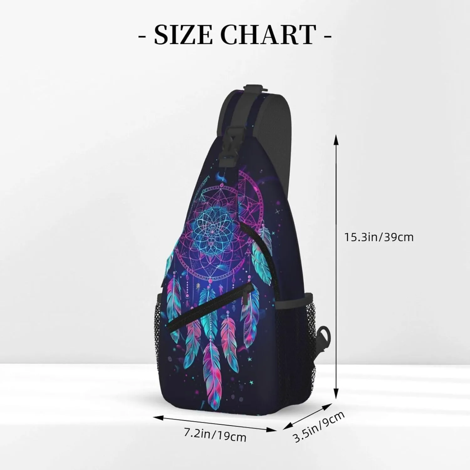 Dream Catcher Sling Backpack Chest Bag Crossbody Shoulder Bag Gym Cycling Travel Hiking Daypack For Men Women