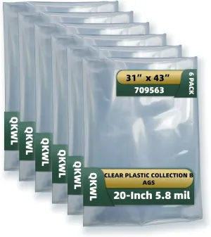 Dust Collector Replacement bag Upgraded Heavy Duty Clear Dust Collector Bag for Dust Collection DC-1100VX DC-1200VX Central Machinery 70-gallon 709563 Woodworking Dust Collector 5.8 mil 6 pack