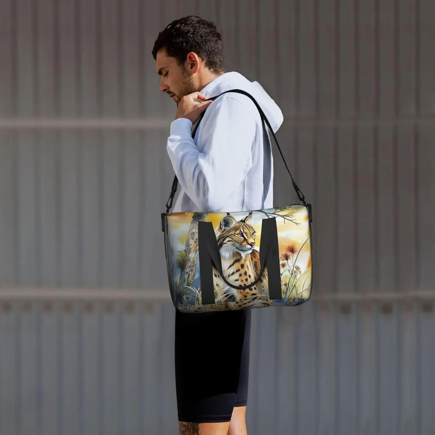 eagle art print Travel Duffel Bag, Sports Tote Gym Bag, Swim Pool Bag Large Shoulder Tote Bag for Beach Weekender