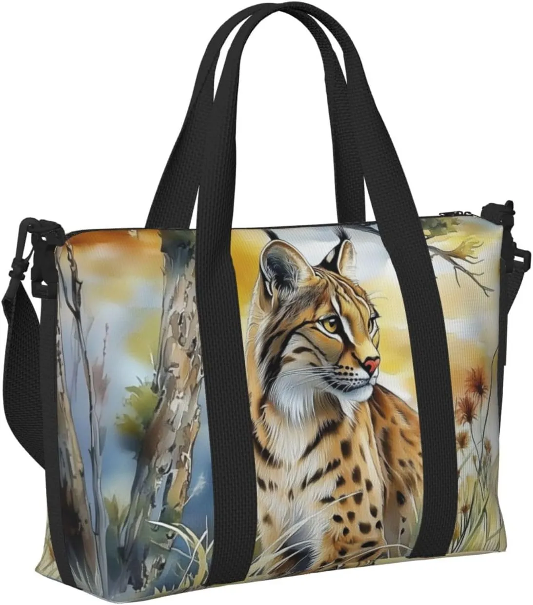 eagle art print Travel Duffel Bag, Sports Tote Gym Bag, Swim Pool Bag Large Shoulder Tote Bag for Beach Weekender