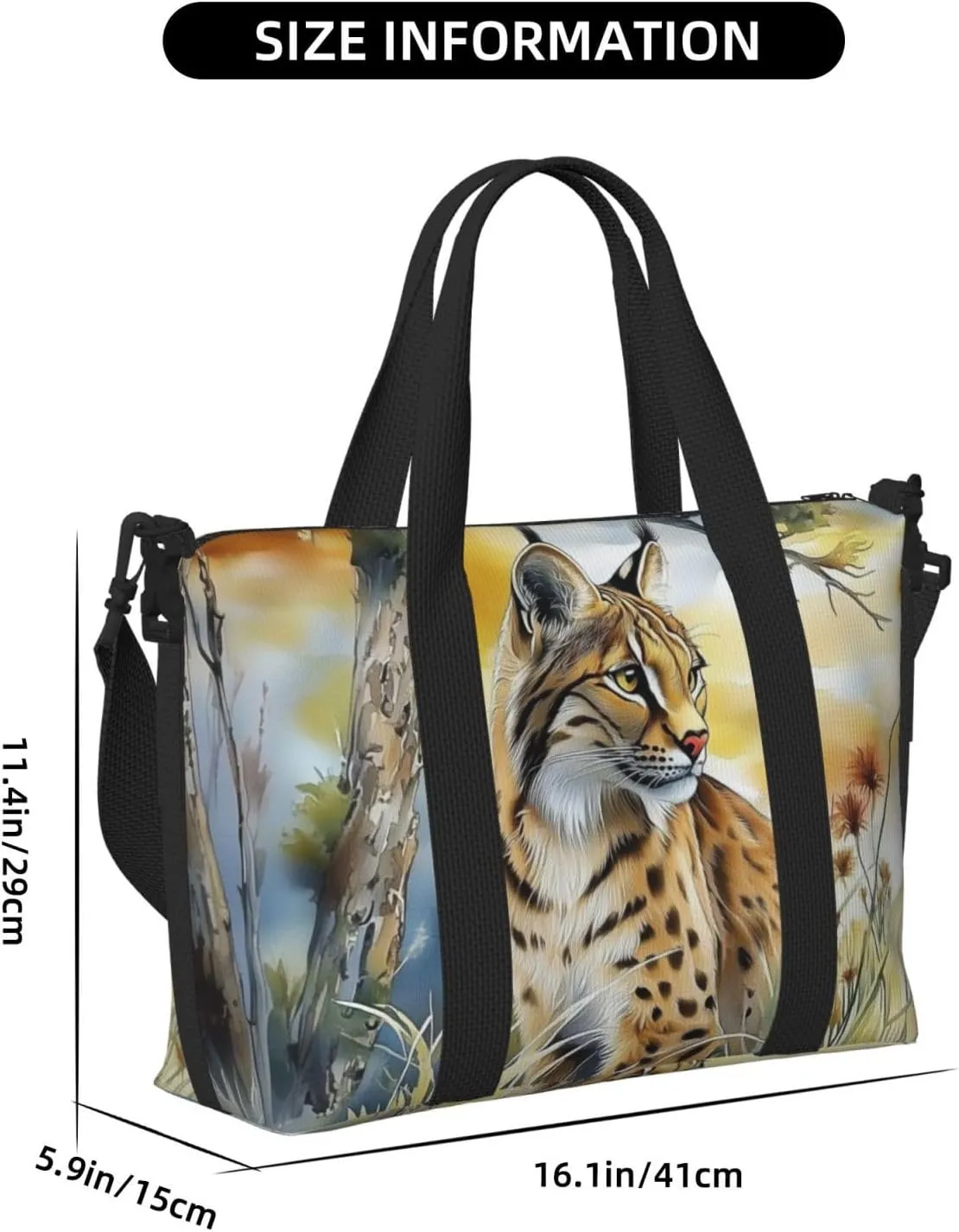 eagle art print Travel Duffel Bag, Sports Tote Gym Bag, Swim Pool Bag Large Shoulder Tote Bag for Beach Weekender