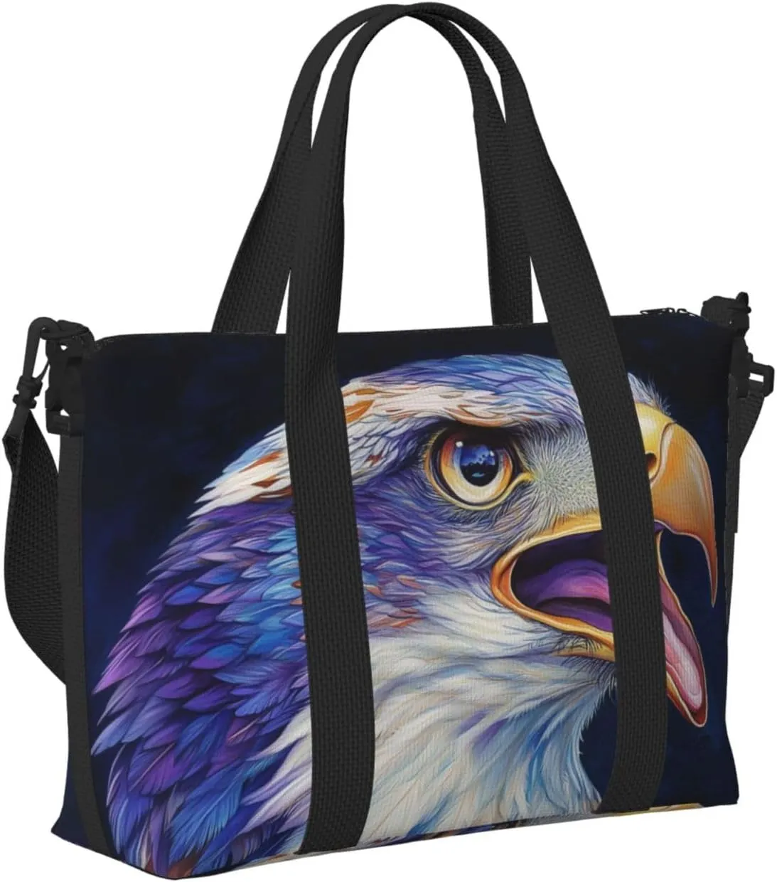 eagle print Travel Duffel Bag, Sports Tote Gym Bag, Swim Pool Bag Large Shoulder Tote Bag for Beach Weekender
