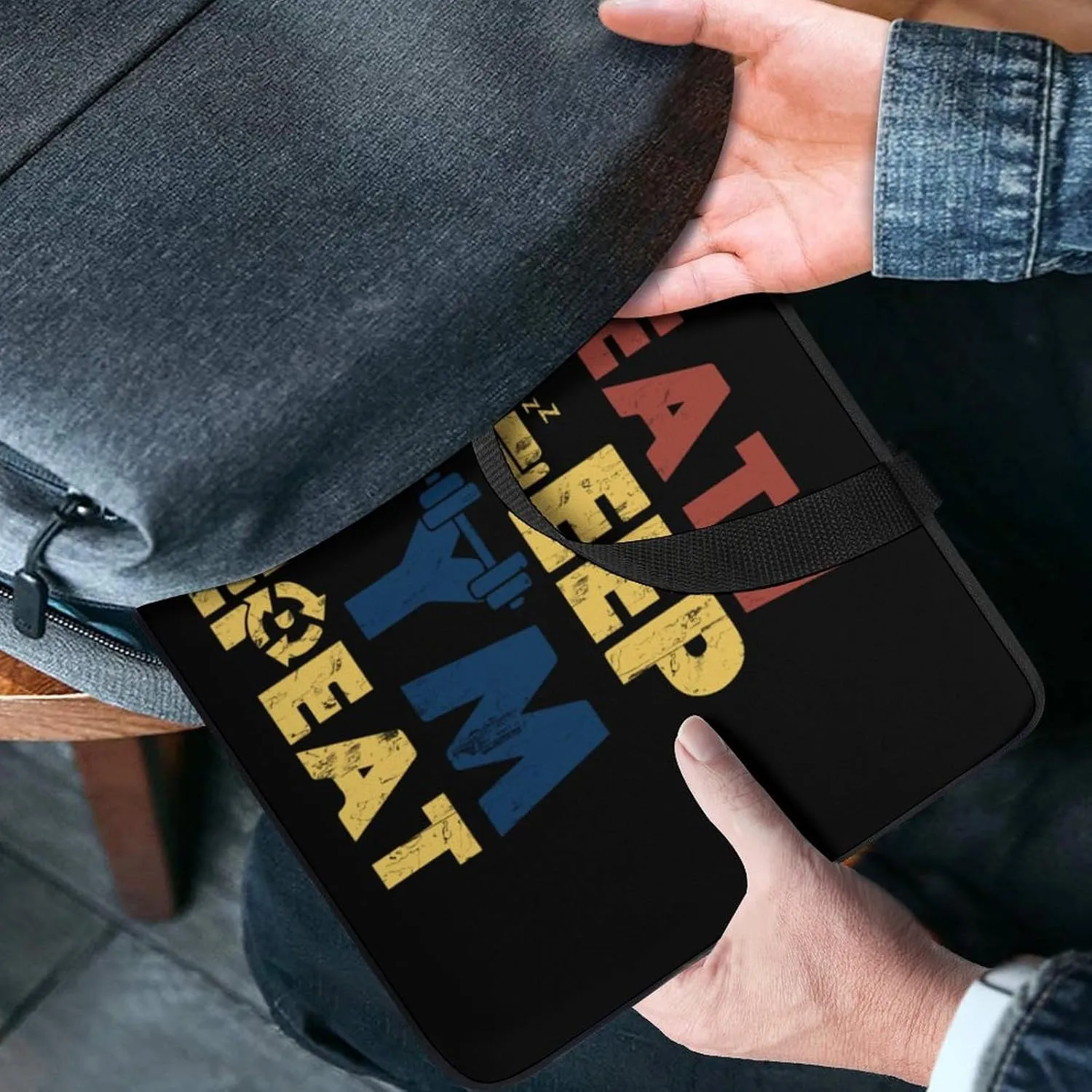 Eat Sleep Gym Laptop Bag Lightweight Computer Bag Laptop Carrying Case Handbag for Work Business