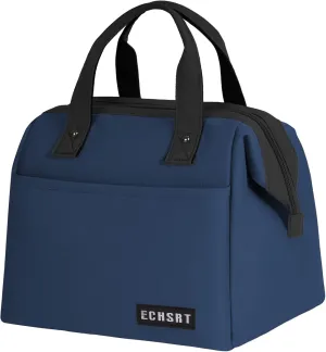 ECHSRT Large Insulated Lunch Bag for Women Men Leakproof Cooler Lunch Tote Bags for Work Travel Adult Thermal Lunchbox for Office -10L Blue