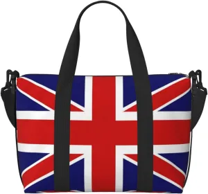 English flag print Travel Duffel Bag Tote Carry on Luggage Bag, Sports Gym Bag Weekender Overnight Bags