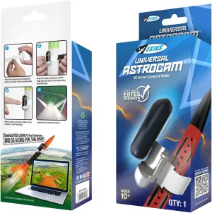 Estes 2208 Universal Astrocam HD Rocket Camera and Holder, Model-Rocket Camera, Rocket Model Kit Accessories for Ages 10 