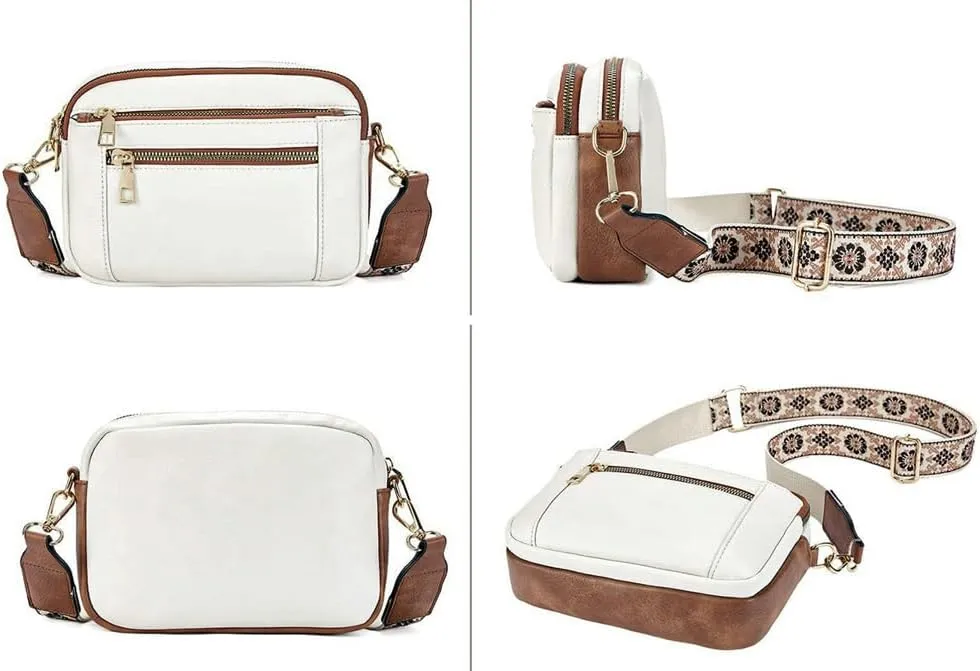 Ethnic Leather Bags for Women Casual Shoulder Bag Crossbody Bag Satchel on Trend Purses for Work Travel 2024