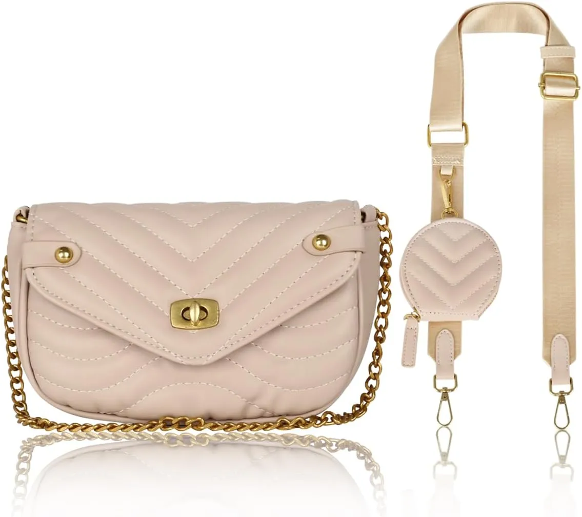 EXTREE crossbody Bags for Women,Trendy Shoulder Vegan Leather Handbags, Satchel Purse with Adjustable Wide Vintage Strap