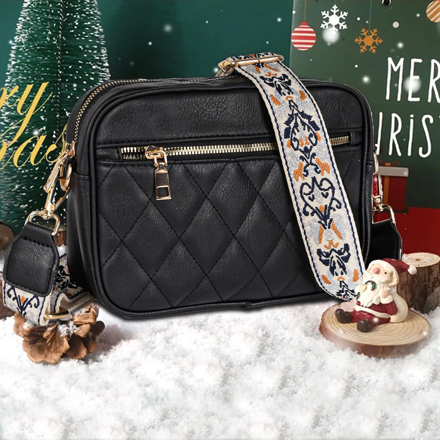 EXTREE crossbody Bags for Women,Trendy Shoulder Vegan Leather Handbags, Satchel Purse with Adjustable Wide Vintage Strap