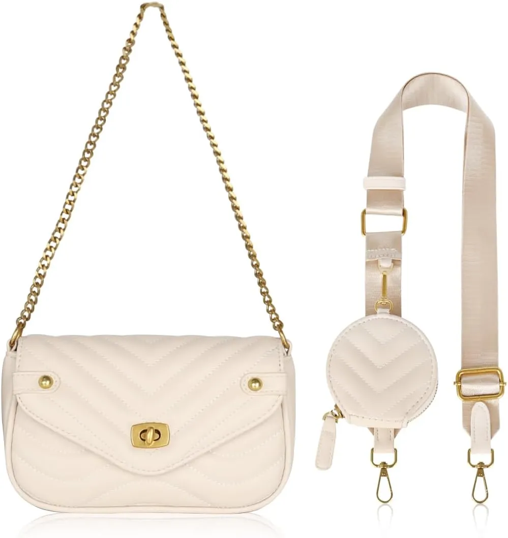 EXTREE crossbody Bags for Women,Trendy Shoulder Vegan Leather Handbags, Satchel Purse with Adjustable Wide Vintage Strap