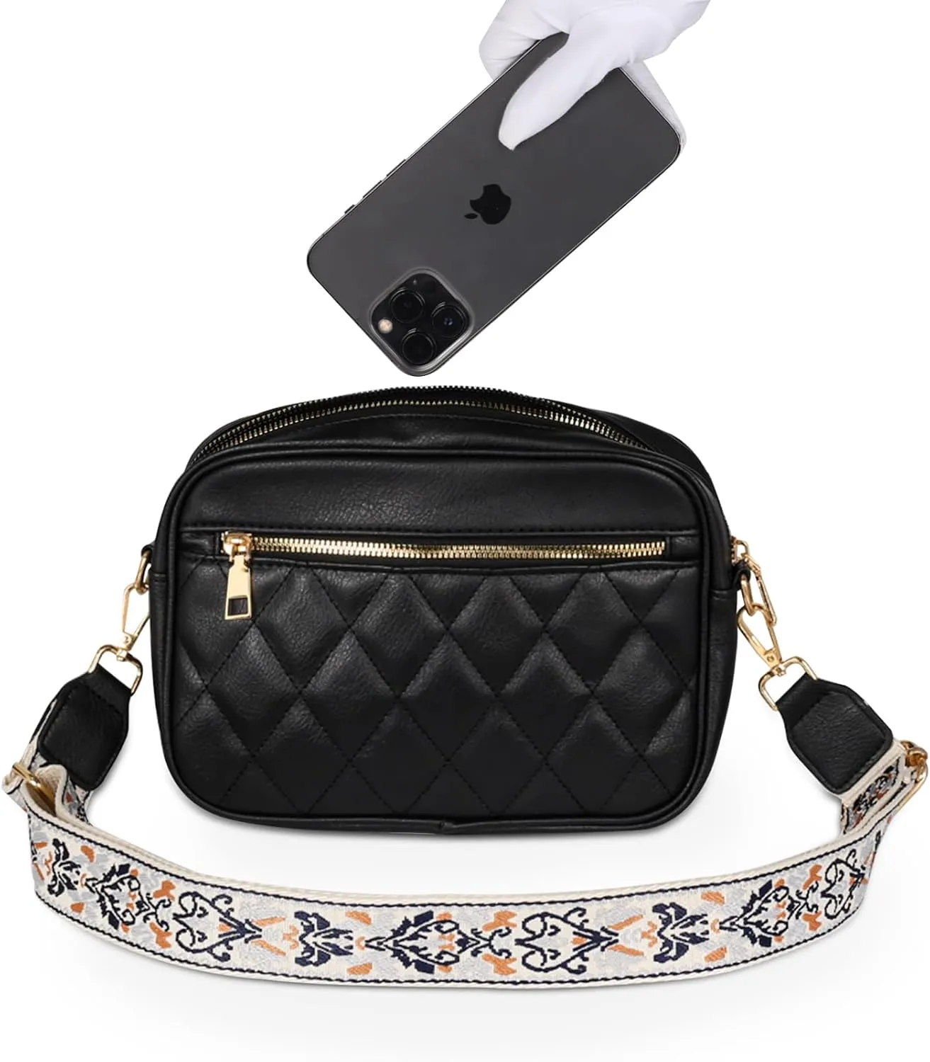 EXTREE crossbody Bags for Women,Trendy Shoulder Vegan Leather Handbags, Satchel Purse with Adjustable Wide Vintage Strap