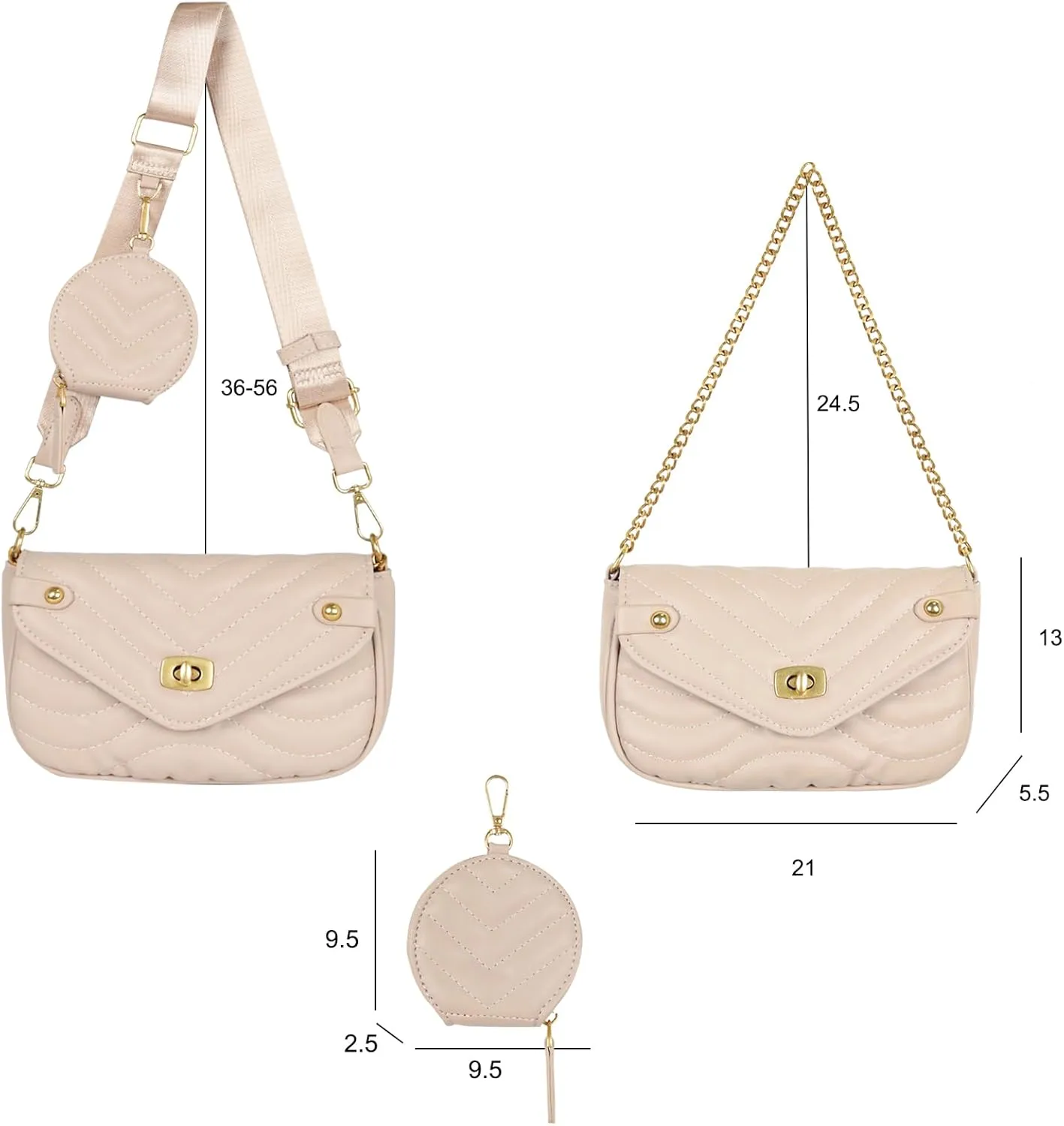 EXTREE crossbody Bags for Women,Trendy Shoulder Vegan Leather Handbags, Satchel Purse with Adjustable Wide Vintage Strap