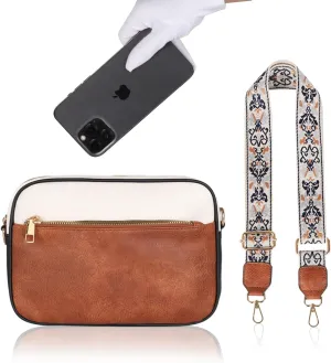 EXTREE crossbody Bags for Women,Trendy Shoulder Vegan Leather Handbags, Satchel Purse with Adjustable Wide Vintage Strap