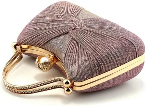 Fabric Art Pleated Evening Bag Ladies Versatile Clutch Purses