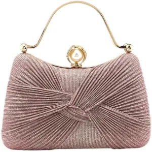 Fabric Art Pleated Evening Bag Ladies Versatile Clutch Purses