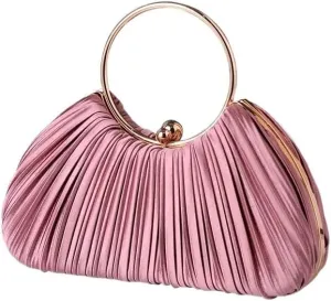 Fabric Art Pleated Evening Bag Women's Versatile Clutch Purses