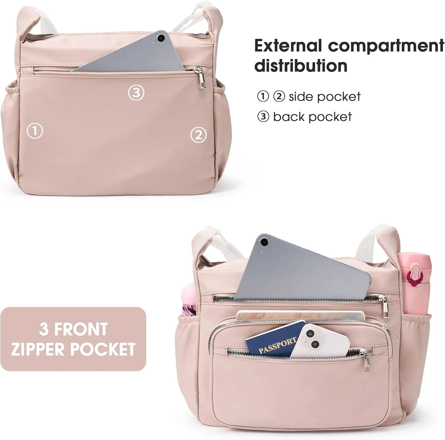 Fancy Forest Tote Bag for Women - Shoulder Handbag Bag with Multiple Pockets, Crossbody Purse for Ladies' Travel, Work