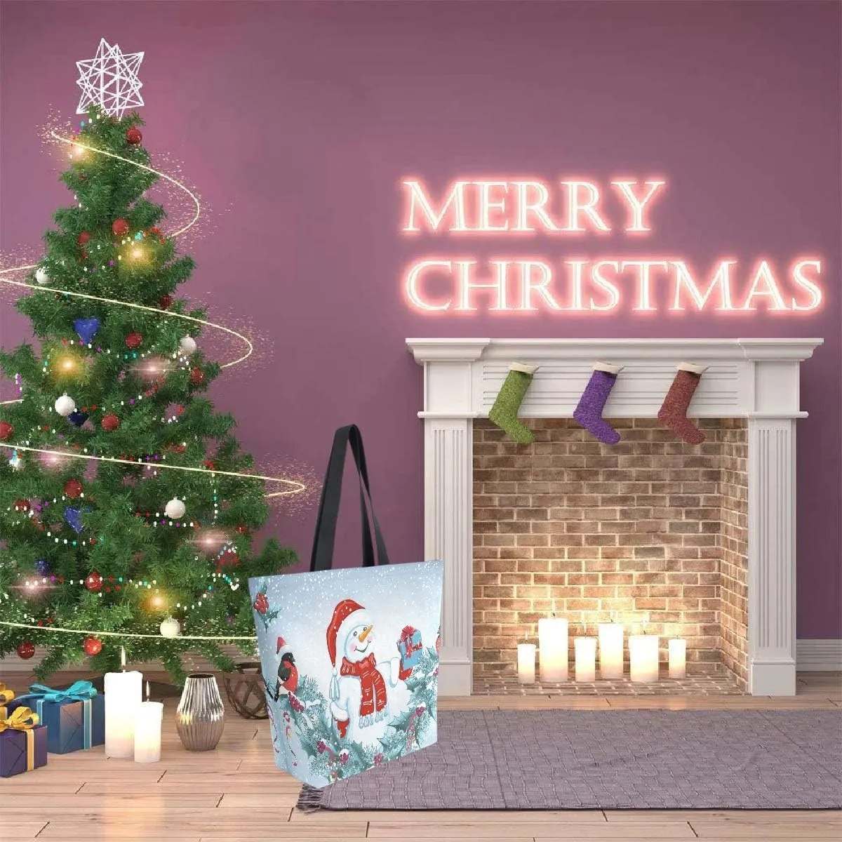 Fashion Beautiful Printed Pattern Extra Large Shoulder Tote Bag for Beach Travel Weekender Gym Grocery Shopping