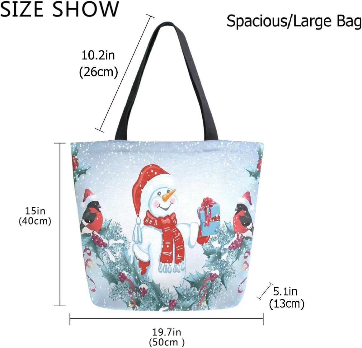 Fashion Beautiful Printed Pattern Extra Large Shoulder Tote Bag for Beach Travel Weekender Gym Grocery Shopping