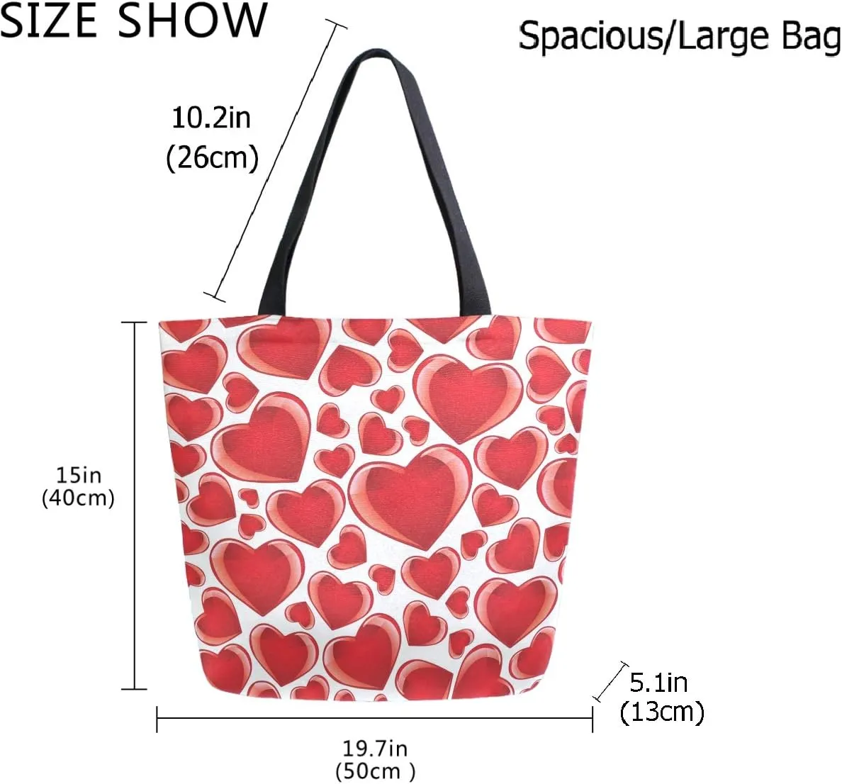 Fashion Beautiful Printed Pattern Extra Large Shoulder Tote Bag for Beach Travel Weekender Gym Grocery Shopping