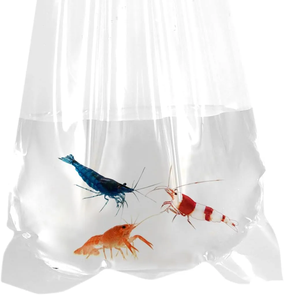 Fishery Bags 3 Inches Leak Proof Rounded Bottom Clear Plastic Fish Bags for Shrimps and Betta Fish Transport. (3" x 14" / 1000 Pack / 2 Mil)